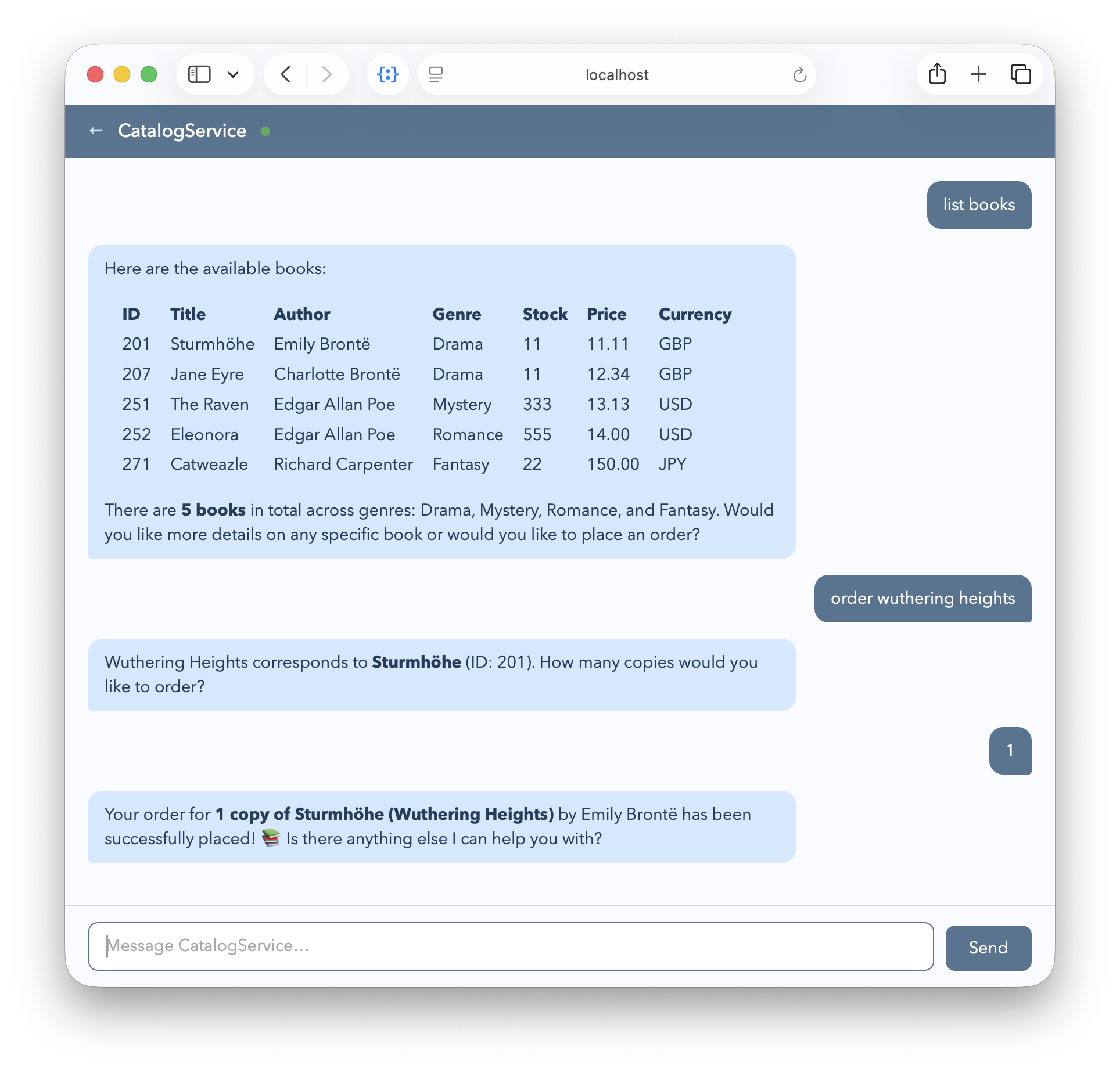 Chat conversation in Chat Preview