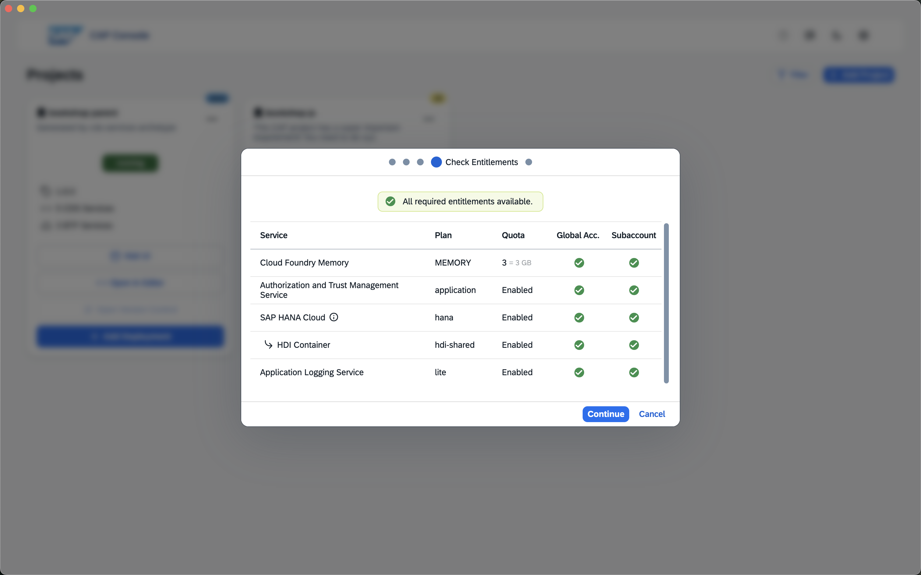 Screenshot of BTP Login
