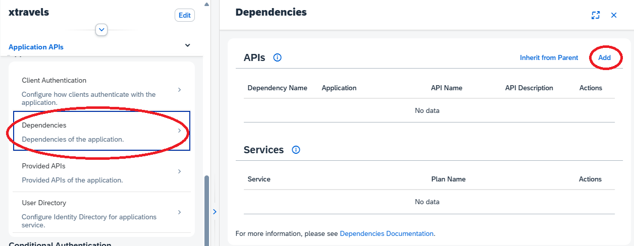 Manage IAS dependencies in Administrative Console